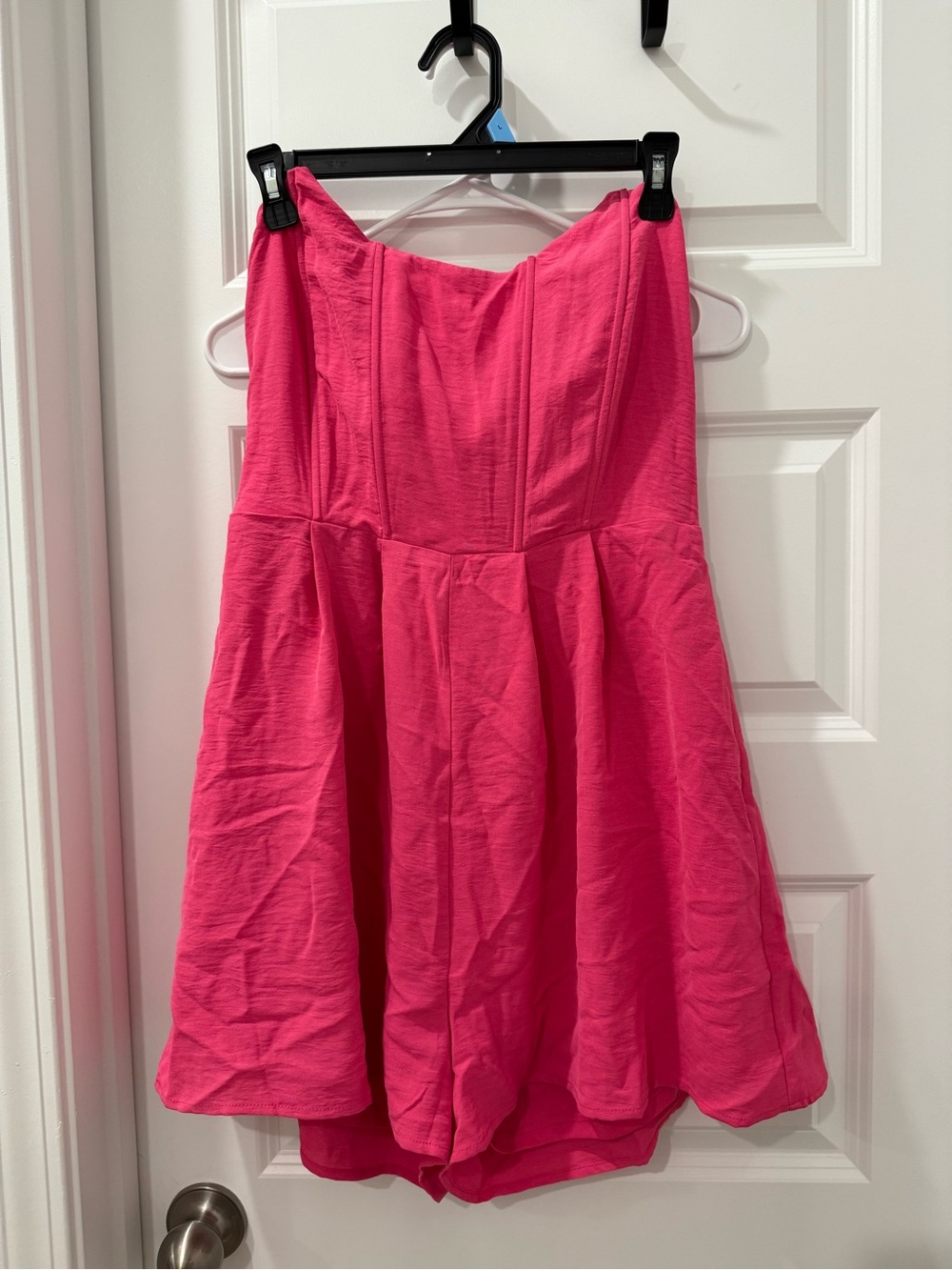 Fashion Nova Pink Lorna Strapless Romper
